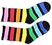 K. Bell Women's Socks Cotton Blend Roll Top (4 Pair Pack) One Size Stripes Solids