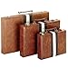 CHH Backgammon Set, Wooden Board Game with Leather Case, 6 Pieces, Black (Standard)