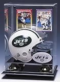 NFL Mini Helmet and Football Cards Logo Display Case
