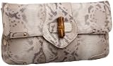 Elaine Turner Bianca Embossed Snake Clutch