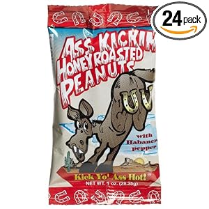 Ass Kickin' Honey Roasted Nuts, 1-Ounce Bags (Pack of 24) by 