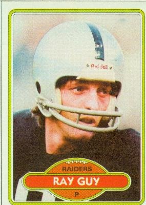 1980 Topps #310 Ray Guy - Oakland Raiders (Football Cards)