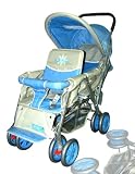 424Z Blue Single Canopy Double Stroller