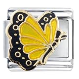  : November Topaz Color Butterfly Birthstone Insect Animal Italian Charm