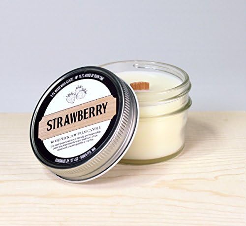 Strawberry Scented Mason Jar Candle