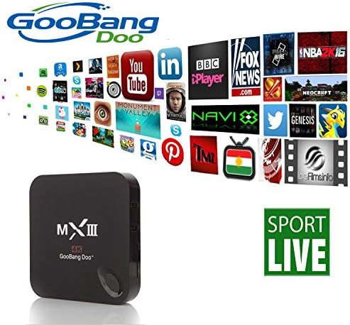 GooBang Doo MX3 MXIII KODI Android 4.4.2 4K TV Box Amlogic S802 CPU Quad Core Octa core ARM Mali-450 GPU XBMC updated to KODI 1GB Ram 8GB ROM 2.4G Wifi with Remote Control