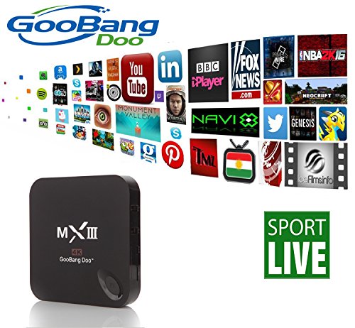GooBang Doo MX3 MXIII KODI Android 4.4.2 4K TV Box Amlogic S802 CPU Quad Core Octa core ARM Mali-450 GPU XBMC updated to KODI 1GB Ram 8GB ROM 2.4G Wifi with Remote Control