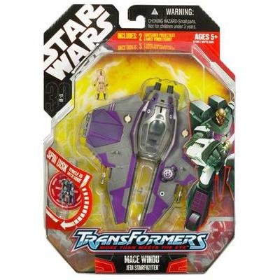 Star Wars Action Figure - Transformers Mace Windu & Episode 3 Jedi Starfighter, Star Wars Action Figures,Star Wars Action Figure,Star Wars Figures,Star Wars Toys Figure,Hasbro Action Figure,Hasbro Star Wars Action Figure