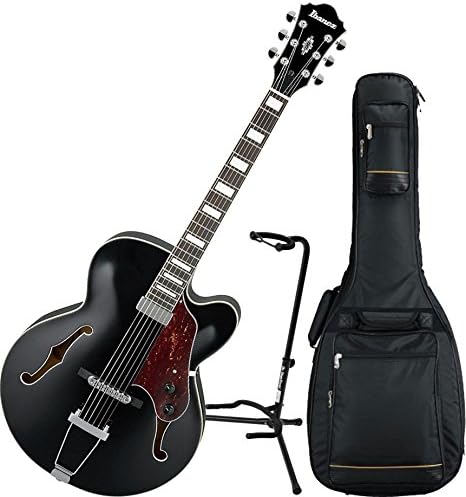 Ibanez AF71FBK Artcore Hollow Body Electric Guitar Black w/ Padded Gig Bag and Stand