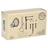 Organic Fiji Coconut Oil Soap, For Face and Body, 100% Certified Organic, Tea Tree Spearmint, 7-Ounces (Pack of 3)