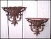 2 Cast Iron French Fleur De Lis Garden Wall Planters