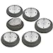 RiteLite 5-LED Puck Light 6 pk.- Silver