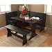 Target Marketing Systems 3-Piece Nook Dining Set, Black
