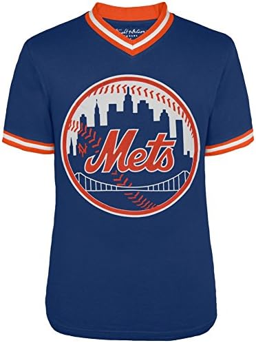 New York Mets - Logo Eephus V-Neck Jersey T-Shirt - 2X-Large