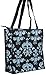 JChronicles Blue Black Damask II Travel Tote Bag-12 inch