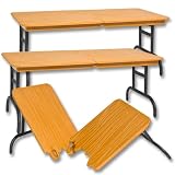 Set of 3 Wood Color Break Away Tables for Wrestling Action Figures
