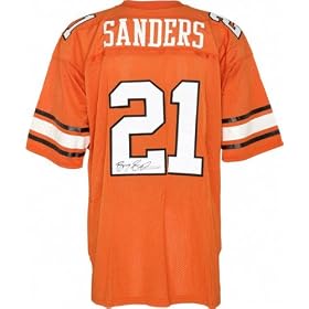 Barry Sanders Autographed Jersey | Details: Oklahoma State Cowboys, Russell Athletic, Authentic, Orange