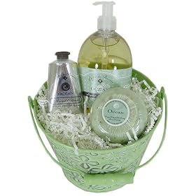 Soothing Hand Care Gift Basket with Bar Soap, Liquid Soap and Hand Crème