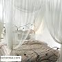4 Corner / Poster Bed Canopy Mosquito Net Full Queen King, white