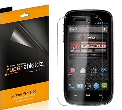 [6-Pack] Supershieldz- High Definition Clear Screen Protector For ZTE Awe (Virgin Mobile) + Lifetime Replacements Warranty [6-PACK] - Retail Packaging