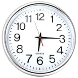 - 	 Extra-Large Easy-Read Wall Clock with Quartz Movement - 13" Diameter!