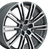 A7 Style Wheel with Machined Face Fits Audi - Gunmetal 20x8.5 by Wheel1X
