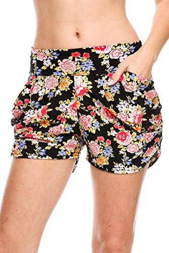 2LUV Boutique Women's Printed Harem Shorts With Pockets
