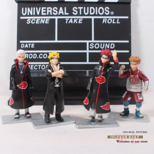 Anime Naruto Uzumaki Naruto Hidan Chouji Akimichi PVC Action Figures Collectible Model Toys Dolls 4pcs/set NTFG068