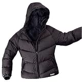TAIGA Seymour 'DRY' 700 Goosedown Jacket - Women's Light & Silk-Soft Water-Resistant European Goosedown Hooded Jacket, Black, MADE IN CANADA