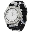 Geneva Women's Platinum Mixed Color Silicone Watch