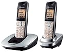 Panasonic KX-TG6412GS schnurloses DECT-Telefon Duo silber