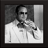 Bob Hoskins Custom Framed 12x12 B&W Photo (The Long Good Friday)