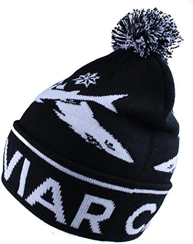 Caviar Cartel Shark Pom Beanie Black