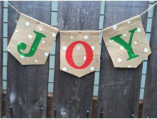 JOY Holiday Banner Christmas Bunting Sign Photography Prop Sign