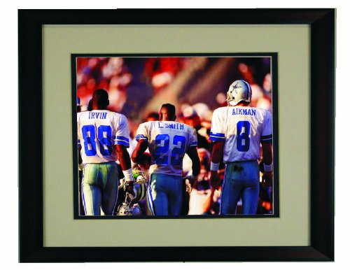 Dallas Cowboys Legends- Michael Irvin, Emmitt Smith, Troy Aikman Framed 8