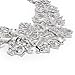 Fashion Retro Silver Tone Chain Flower Vine Hollow Statement Bib Pendant Necklace