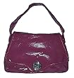 Authentic MARC JACOBS Berry Patent Leather Large Flap Handbag Shoulder Bag