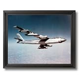 USAF B-47 Bomber Military Fighter Jet Aircraft Airplane Aviation Wall Picture Black Framed Art Print