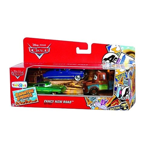 Disney / Pixar CARS Movie 1:55 Die Cast Car 3 Car Gift Pack Doc Hudson Mater Green Ramone Mattel-image