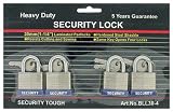 1 1/4 (30mm) LAMINATED GATE PADLOCK 4-PIECE SET