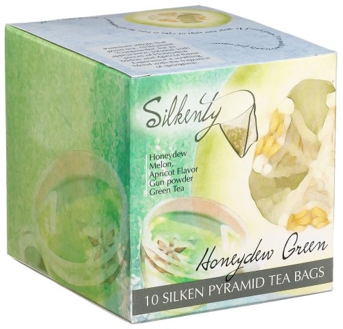 Silkenty Silken Pyramid Sachet Cube, Honeydew Green Tea, 10-Count Tea Bags (Pack of 3) by Silkenty