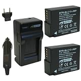 Wasabi Power Battery and Charger Kit for Panasonic DMW-BLC12, DMW-BLC12E, DMW-BLC12PP, Lumix DMC-GH2