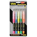 Vivo Vx Liquid Ink Highlighters, 5-Color Set, 18095