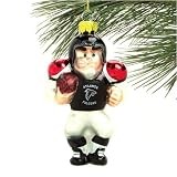 Atlanta Falcons Angry Football Player Glass Ornament
