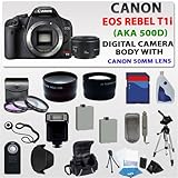 Canon EOS Rebel T1i (500d) SLR Digital Camera - Body Only - W/ Canon Ef 50m ....