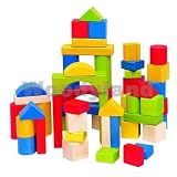 Eigenschaften woody  / 50 BAUSTEINE STEINE HOLZ HOLZBAUSTEINE BAUKLÖTZE bunt