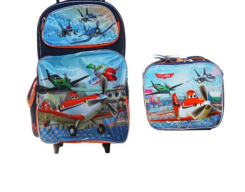 Disney Planes 16" inches Rolling Backpack &amp; Lunch Box