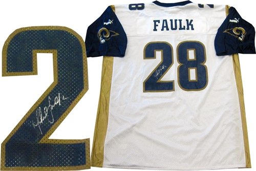 Marshall Faulk Autographed/Hand Signed St. Louis Rams Replica Jersey