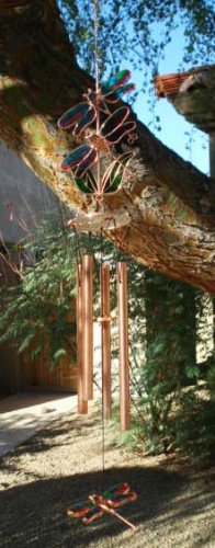 Wind Chime Stained Glass Dragonfly Garden Decoration Hanging Decor