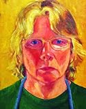 Custom Order #QO-XHJ, Oil on Canvas, Custom Painting of The Person You Love, For 1 Person of Customer's Choice, Style: Expressionism, with Signature Text "GOD BLESS YOU", Canvas Size 17 x 23 inch